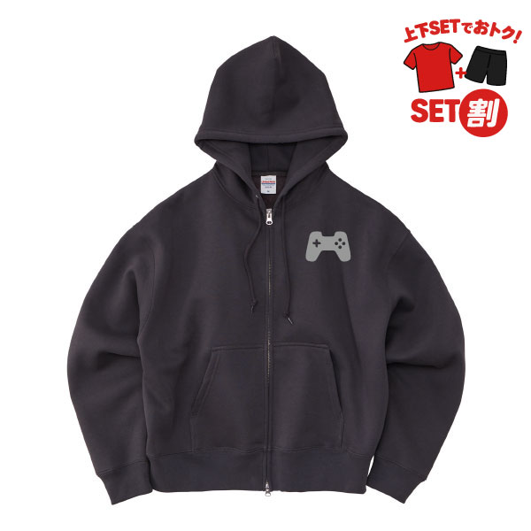 10.0オンス T/C ボックスシルエット スウェット フルジップ パーカー(裏起毛) 5621-01