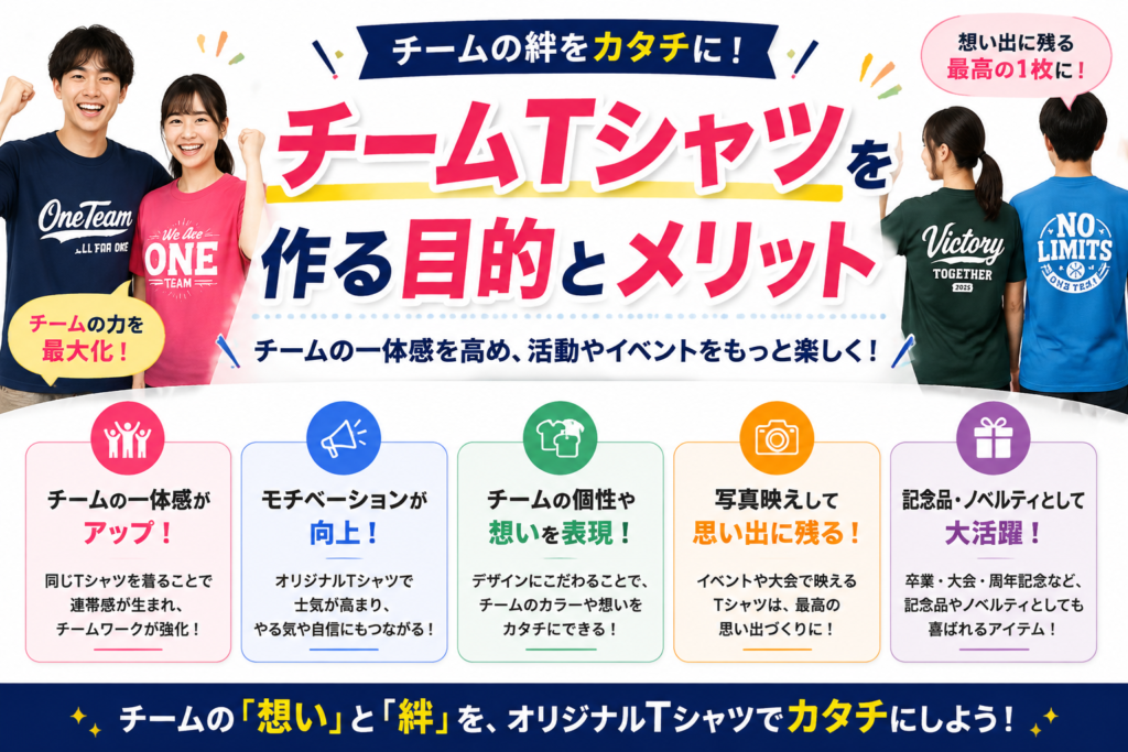 チームTシャツを作る目的とメリット